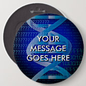 Personalisierte DNA-ID Blue Button (Vorne & Hinten)