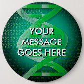 Personalisierte DNA-ID grün Button (Vorderseite)