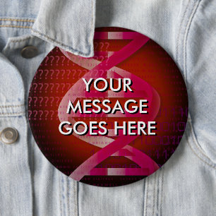 Personalisierte DNA-ID Rot Button
