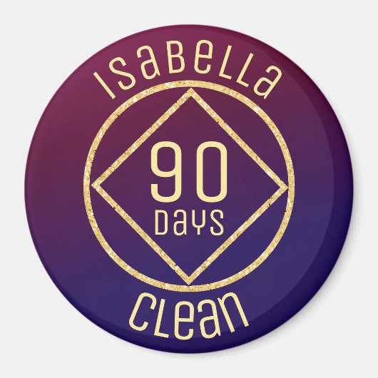 Personalisierte DNA-Kosmetik Anonyme saubere Zeit Magnet (Vorne)