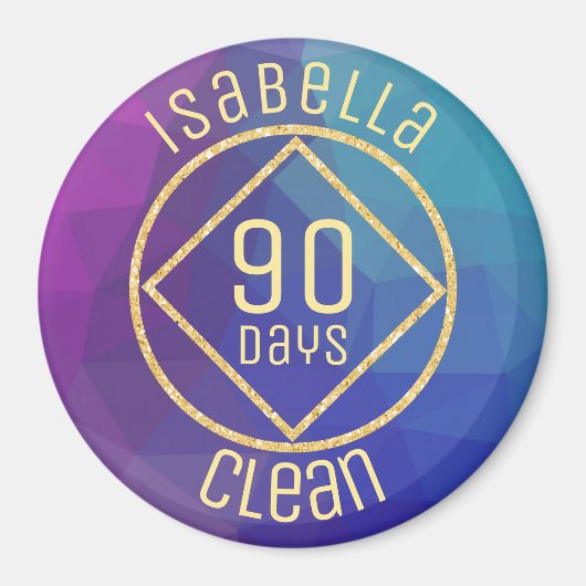 Personalisierte DNA-Kosmetik Anonyme saubere Zeit Magnet (Vorne)