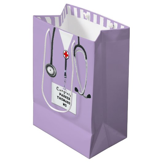 Personalisierte Doctor Medium Geschenktasche Mittlere Geschenktüte (Vorderseite Schrägansicht)