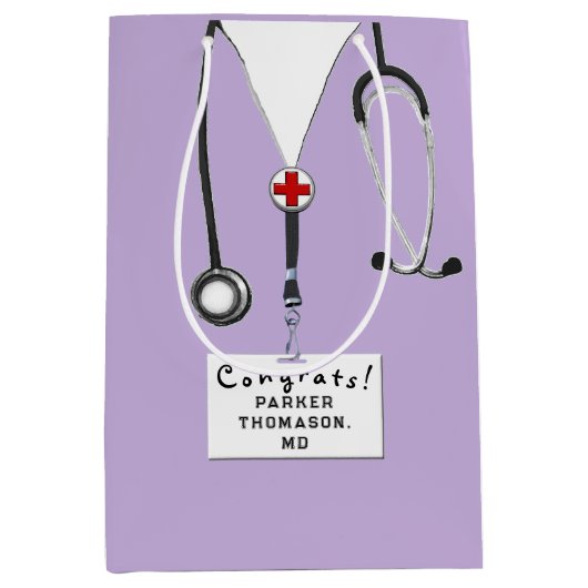 Personalisierte Doctor Medium Geschenktasche Mittlere Geschenktüte (Vorderseite)