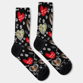 Personalisierte Dog Foto Socken | Benutzerdefinier (Rechts)
