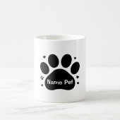 Personalisierte Dog Paw Print Custom Pet Name Gift Kaffeetasse (Mittel)