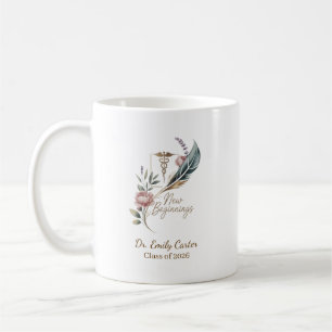 Personalisierte Doktor-Abschlussfeier Neue Anfänge Kaffeetasse