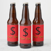 Personalisierte Dollar $ign Bierflasche Bierflaschenetikett (Flaschen)