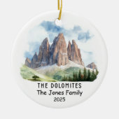 Personalisierte Dolomiten Ornament, Italien Keramik Ornament (Vorne)