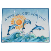 Personalisierte Dolphin Große Geschenktasche Geschenktüte (Vorderseite)
