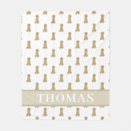 Personalisierte Doodle (Red Apricot Golden) Fleecedecke