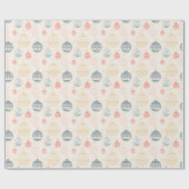 Personalisierte Doodle Weihnachtsschmuck Geschenkpapier (Flach)