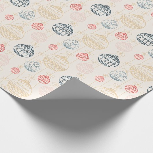 Personalisierte Doodle Weihnachtsschmuck Geschenkpapier (Ecke)