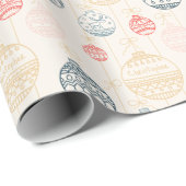 Personalisierte Doodle Weihnachtsschmuck Geschenkpapier (Rolleneckpunkt)