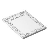 Personalisierte Doodle-Zeichnungen Notepad Notizblock (angewinkelt)