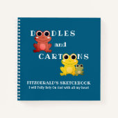 Personalisierte DOODLES AND CARTOON Frösche Sketch Notizblock (Vorderseite)