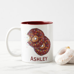 Personalisierte Doppel-Schokoladendusche mit Sprin Zweifarbige Tasse