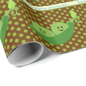 Personalisierte Doppeljungen-Erbsen in einer Hülse Geschenkpapier (Rolleneckpunkt)