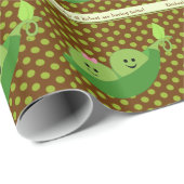 Personalisierte Doppeljungen-und Mädchen-Erbse in Geschenkpapier (Rolleneckpunkt)