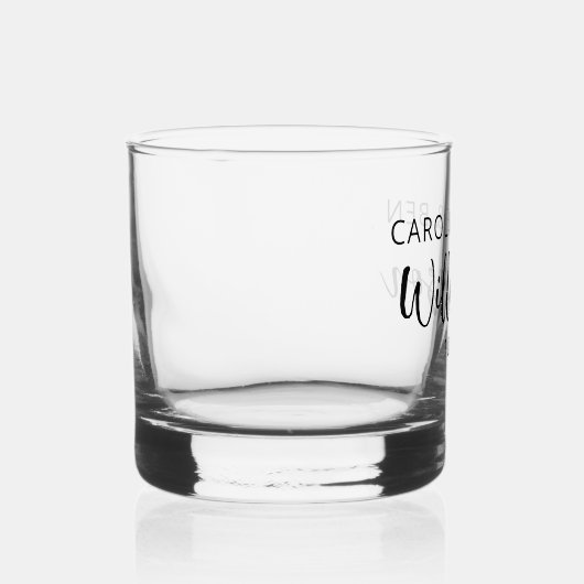 Personalisierte Doppelnamen Datum Geschenk zum Jah Whiskyglas (Rechts)