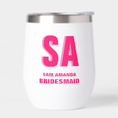 Personalisierte Doppelschattenmonogramm-Bridesmaid (Links)
