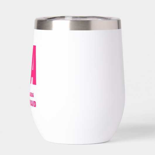 Personalisierte Doppelschattenmonogramm-Bridesmaid (Rückseite)