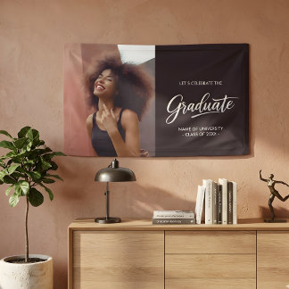 Personalisierte doppelseitige Foto-Abschlussfeier Banner