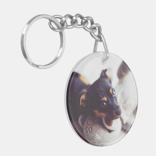 Personalisierte doppelseitige Schlüsselkette für W Schlüsselanhänger (Vorderseite links)