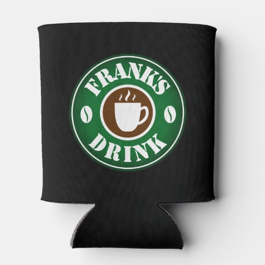 Personalisierte Dose mit Kaffeebohnen-Logo Dosenkühler (Rückseite)