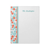 Personalisierte Dots Lehrer's Kitchen Notepad Gesc Notizblock (Rotiert)