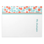 Personalisierte Dots Lehrer's Kitchen Notepad Gesc Notizblock (Vorderseite)