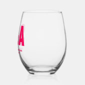 Personalisierte Double Shadow Monogram-Gastgeschen Weinglas Ohne Stiel (Links)