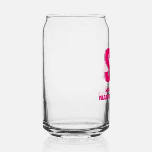 Personalisierte Double Shadow Monogram-Trauzeugin Dosenglas (Rechts)