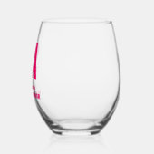 Personalisierte Double Shadow Monogram-Trauzeugin Weinglas Ohne Stiel (Links)