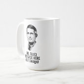 Personalisierte DR FAUCI Kaffeetasse (Vorderseite Links)