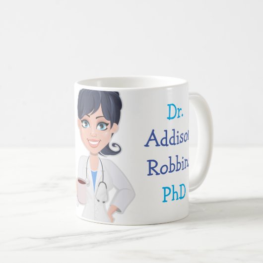 Personalisierte Dr. (Ihr Name) & (Bester Dr. je) Kaffeetasse (VorderseiteRechts)