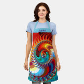 Personalisierte Drachenspirale Schürze (Getragen)