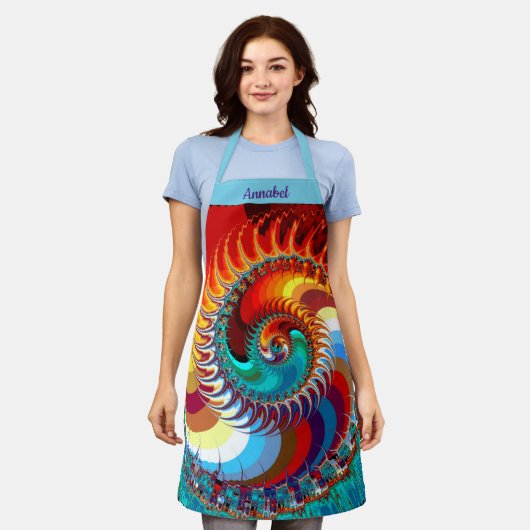 Personalisierte Drachenspirale Schürze (Getragen)