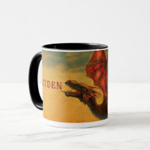 Personalisierte Dragon Keramik Kaffee Tasse