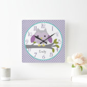 Personalisierte Dreamland Owl Kinderzimmer Uhr (Zuhause)