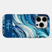 Personalisierte Dreamy Blue und Frosty Winter Wirb Case-Mate iPhone Hülle (Rückseite (Horizontal))