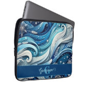 Personalisierte Dreamy Blue und Frosty Winter Wirb Laptopschutzhülle (Vorne Rechts)