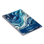 Personalisierte Dreamy Blue und Frosty Winter Wirb Notizblock (Rechte Seite)