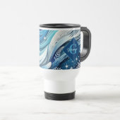 Personalisierte Dreamy Blue und Frosty Winter Wirb Reisebecher (VorderseiteRechts)