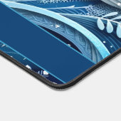 Personalisierte Dreamy Blue und Frosty Winter Wirb Schreibtischunterlage (Ecke)