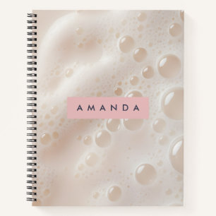 Personalisierte Dreamy Bubble Soft Beige Notizblock
