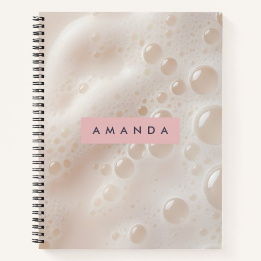 Personalisierte Dreamy Bubble Soft Beige Notizblock (Vorderseite)