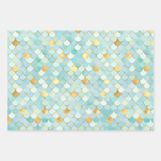 Personalisierte Dreamy Mermaid & Mermaid Waage Geschenkpapier Set (Vorderseite 2)