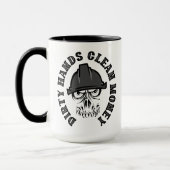 Personalisierte dreckige Hände sauberes Geld Tasse (Links)
