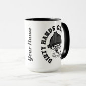 Personalisierte dreckige Hände sauberes Geld Tasse (VorderseiteRechts)