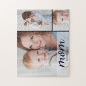 Personalisierte Drei-Foto-Collage Mutter Puzzle (Vertikal)